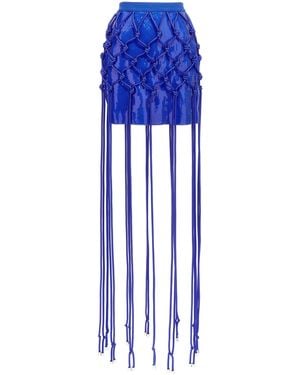 David Koma Minigonna Con Paillettes - Blu