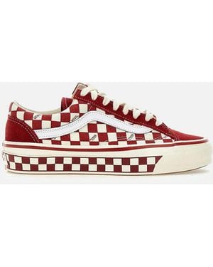 Vans Bestelwagens Lx Old Skool Red Suede Sneakers - Wit