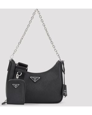 Prada Bandoliera-schoudertas - Zwart