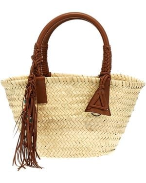 Alanui 'Ikon Palmblatt kleine' Handtasche - Mettallic