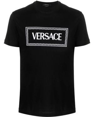 Versace Camiseta de con estampado - Negro