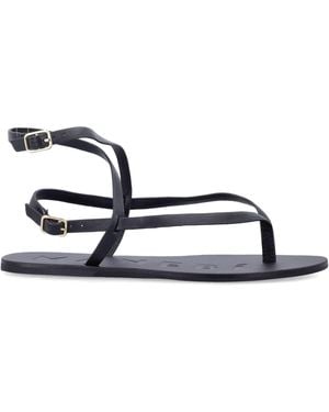 Manebí Manebí Crossover Leather Sandals - Black