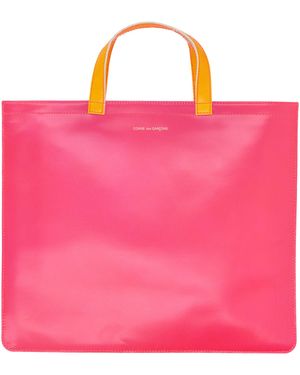 Comme des Garçons Wallet Wallet Fluo Leather Tote - Pink