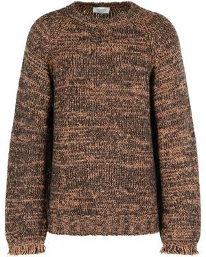 Laneus Multi Alpaca Blend Sweater - Brown