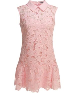 Self-Portrait Short A-Line Dress - Pink