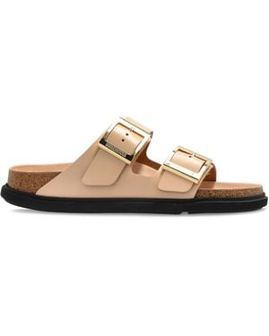 Birkenstock Arizona Db Shine New, Natural Leather - White