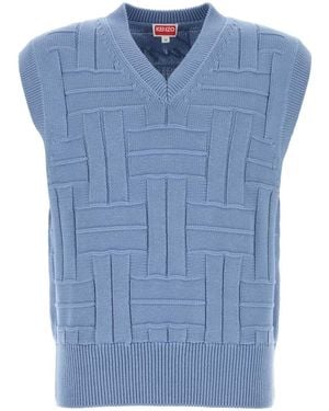 KENZO Cerulean Cotton Vest - Blue