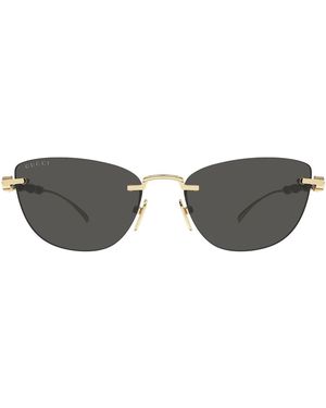Gucci Sonnenbrille Gg2063 S 002 Gold/Dunkelgrau Damen