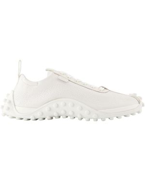 Ami Paris Weiße Ledersneakers Mit Messingdetails