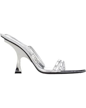 The Attico Ester Sandals Leather - Metallic