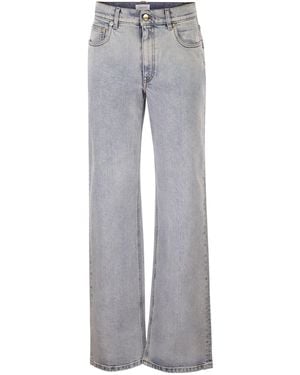Fabiana Filippi Pantalones vaqueros con cinco bolsillos y detalles de rombos - Gris