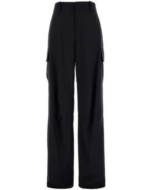 Bottega Veneta Fine Wool Cargo Trousers - Black