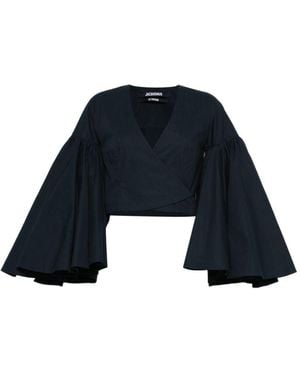 Jacquemus Cropped Blouse - Blue