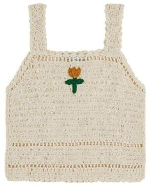 Emile Et Ida Top Crochet Con Tulipano - White