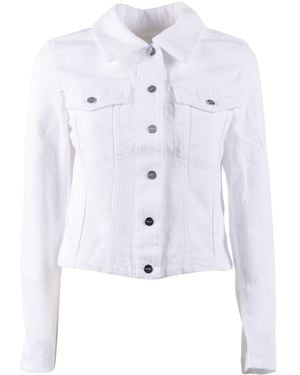 Dondup Cropped Cotton Classic Jacket - White