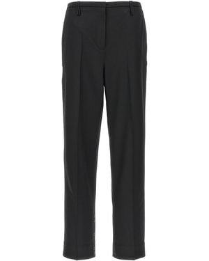 Ganni Pleated Trousers Pantaloni Nero