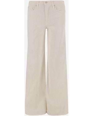 Mother Stretch Cotton Blend Jeans - Natural