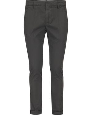 Dondup Gaubert Slim Fit Gabardine Trousers - Grey