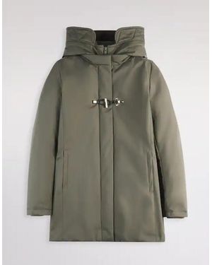Fay Technical Toggle Coat - Green