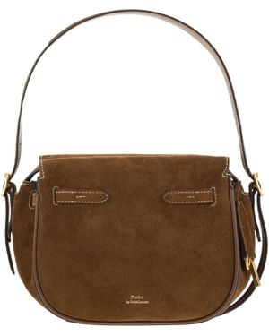 Polo Ralph Lauren Mini Polo Id Suede Satchel - Brown