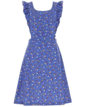 Miu Miu Printed Poplin Dress - Blue