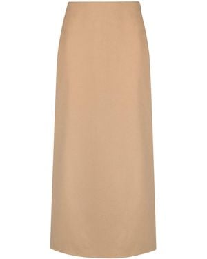 By Malene Birger Palomie Wool Midi Skirt - Natural