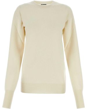 Jil Sander Ivory Cashmere Jumper - White