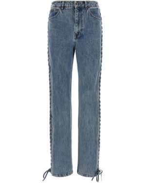 ROTATE BIRGER CHRISTENSEN 'Laced Straight Leg' Jeans - Blau