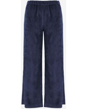 F.it Pants Ribbed Stretch Nylon Polyester Pants - Blue