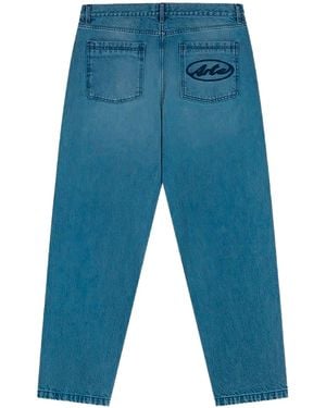 Arte' Circle Logo Pocket Trousers - Blue