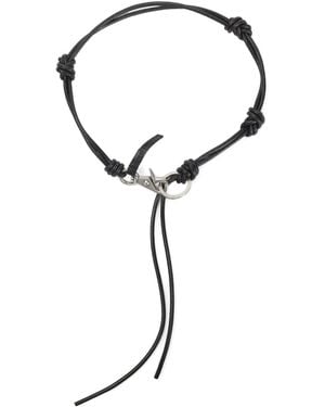 Our Legacy Porte-Clés En Cuir À Design Noué - Noir