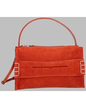 JW Anderson Italian 100% Leather Shoulder Bag - Red