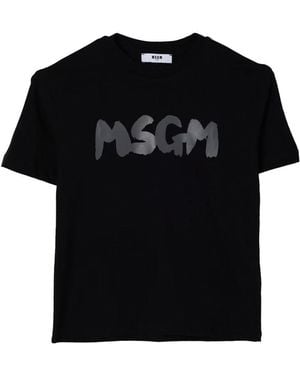 MSGM T-Shirt With Logo - Black