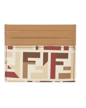 Fendi Roma" Card Holder - Natural