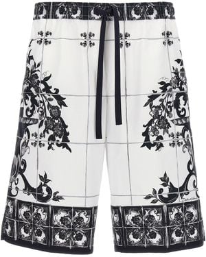 Dolce & Gabbana 'Maiolica' Print Bermuda Shorts - Multicolour