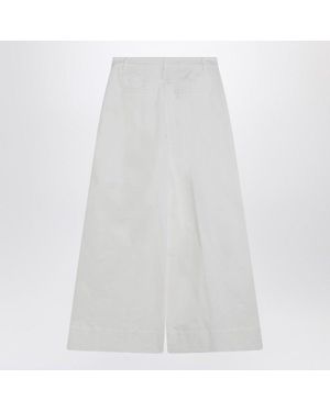 THE GARMENT Cotton Palazzo Trousers - White