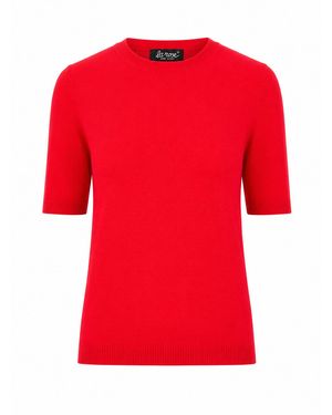 LA ROSE Maglia 3/4 Kaschmir Rosso - Rot