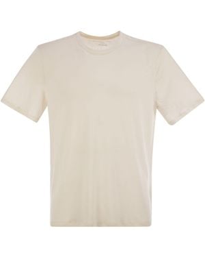 Majestic Crew Neck E Maglietta A Maniche Corte - Bianco