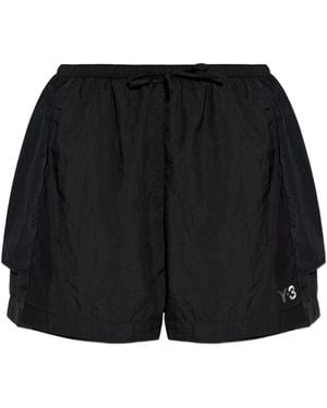 Y-3 Shorts Met Logoprint - Zwart