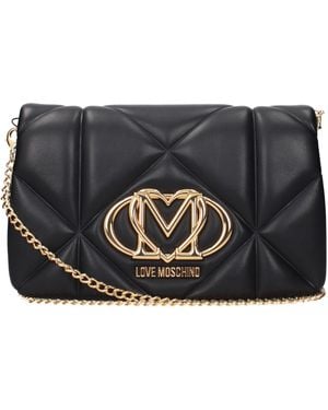 Love Moschino Polyurethane Pochette - Black