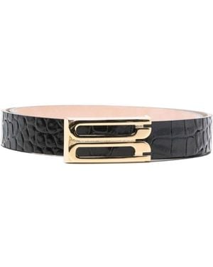 Victoria Beckham Frame Leather Belt - White