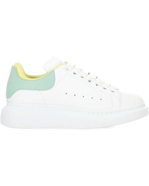 McQueen Alexander Mc Queen Oversized Witte Kalf Leer Sneaker