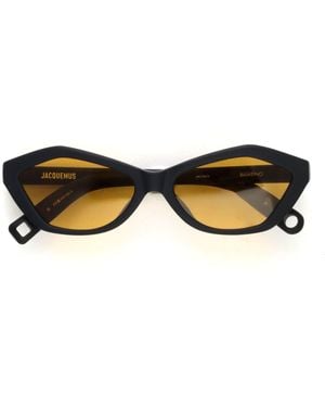 Jacquemus Bambino - Lente Matt Black / Amber - Negro
