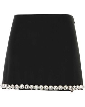 Prada Acetate Blend Mini Skirt - Black