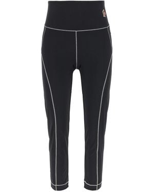 Moncler Logo Patch Leggings - Black