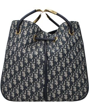 Dior Hand Bags New Line Fabric - Black