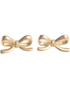 Self-Portrait Bow Earrings - Metallic
