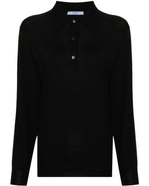 Prada Cashmere Polo Shirt - Schwarz