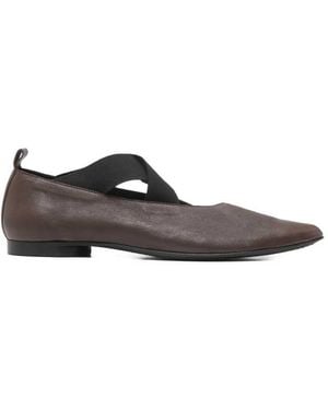 Uma Wang Leder-Criscross-Pumps - Weiß