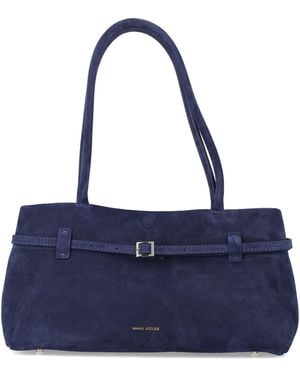 MANU Atelier Suede Tote Bag - Blue